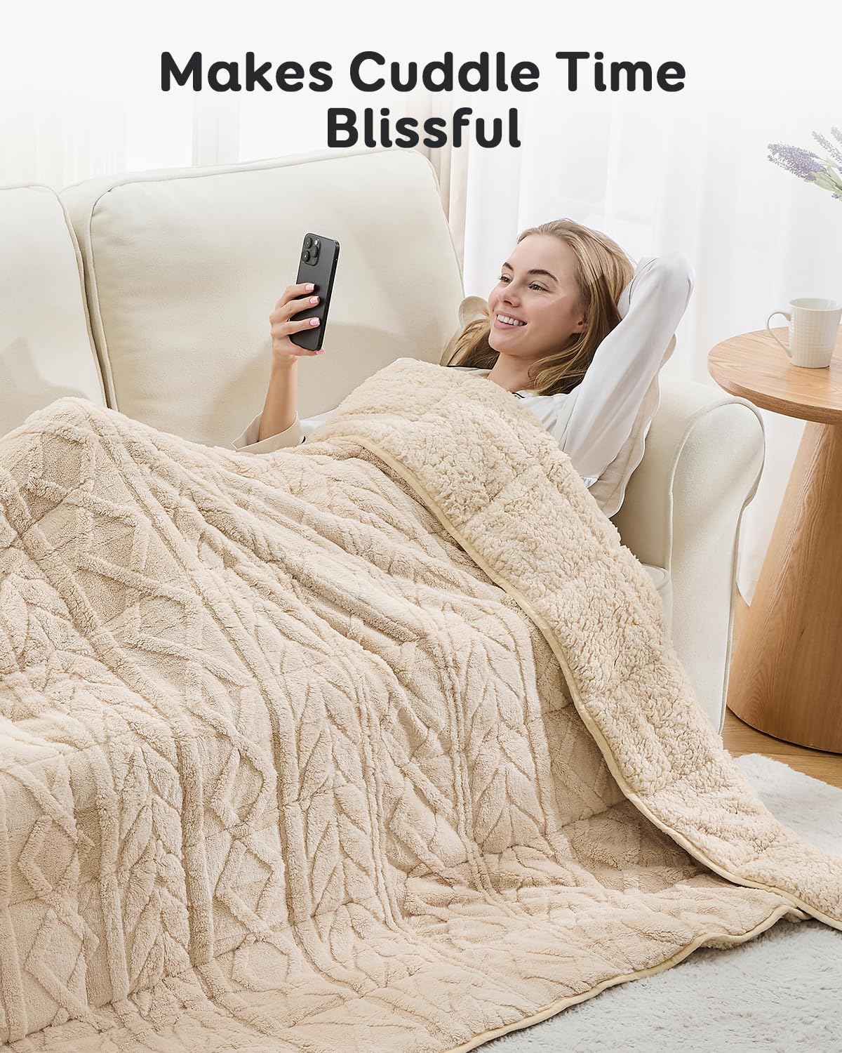 Jacquard Sherpa Fleece Adult Weighted Blanket