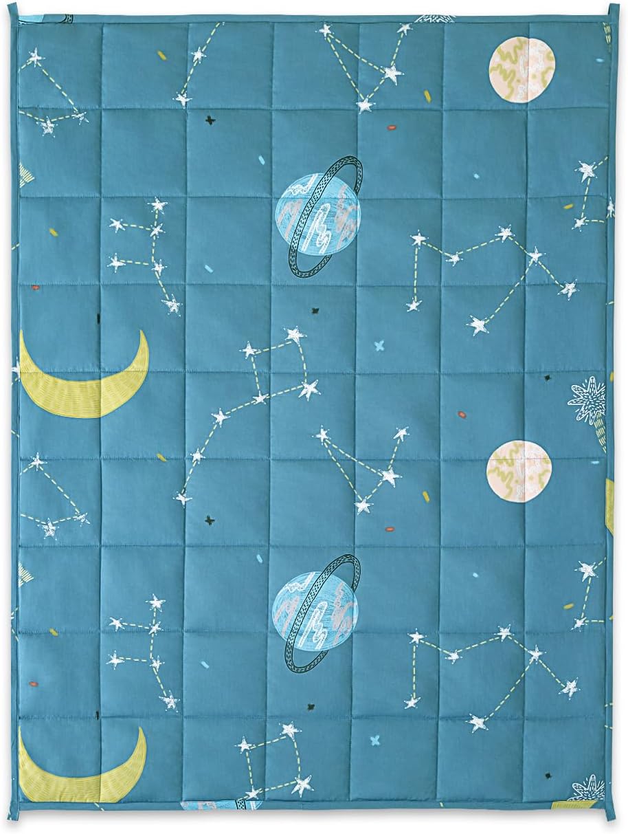 Warm, soft and breathable moon and stars Kids  weighted blanket