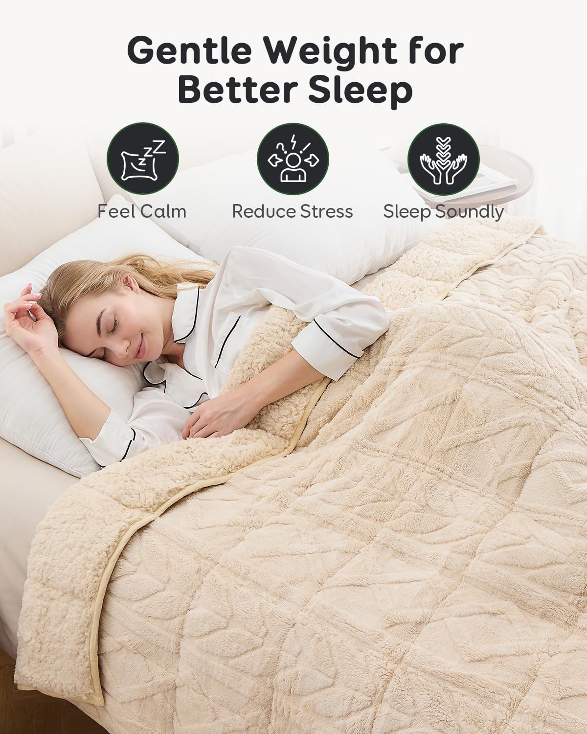 Jacquard Sherpa Fleece Adult Weighted Blanket