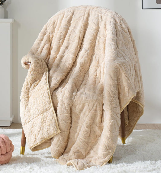Jacquard Sherpa Fleece Adult Weighted Blanket